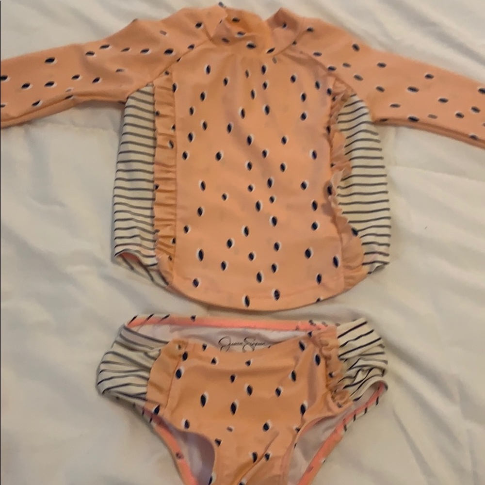 Jessica Simpson Rash Guard swimsuit Toddler Girl
